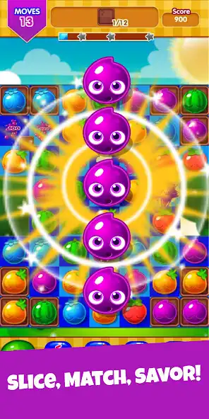 Play Juicy Smash Fruit: 3 Match as an online game Juicy Smash Fruit: 3 Match with UptoPlay