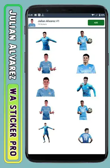 Play Julian Alvarez - WA Sticker as an online game Julian Alvarez - WA Sticker with UptoPlay