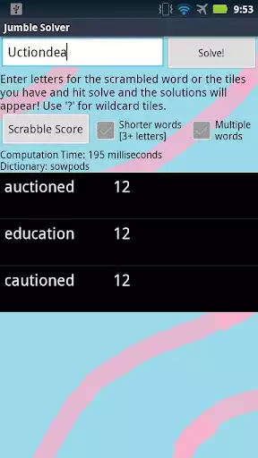 Play Jumble Solver as an online game Jumble Solver with UptoPlay