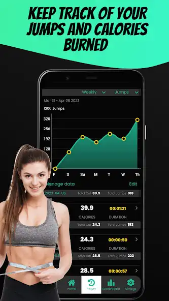 Play Jump Rope Counter with Calorie as an online game Jump Rope Counter with Calorie with UptoPlay