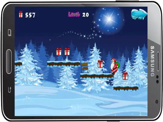 Play jump santa Run adventures
