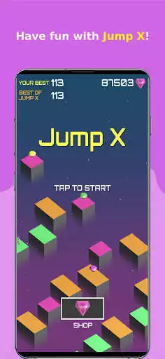 Play Jump X - Endless Jumping Game in Space  and enjoy Jump X - Endless Jumping Game in Space with UptoPlay