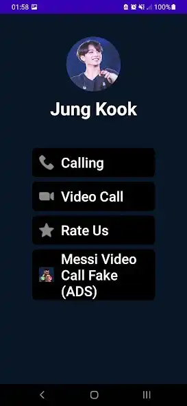 Play Jung Kook Video Call Fake 2023 as an online game Jung Kook Video Call Fake 2023 with UptoPlay