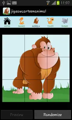 Play Jungle Animals Tile puzzle