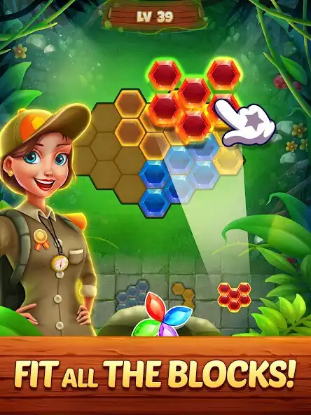 Play Jungle Block Hexa Puzzles Game as an online game Jungle Block Hexa Puzzles Game with UptoPlay