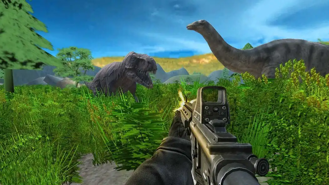 Play Jungle Dinosaur Hunter 3D  and enjoy Jungle Dinosaur Hunter 3D with UptoPlay
