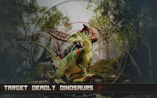 Play Jungle Dinosaur Hunting 3D 2 as an online game Jungle Dinosaur Hunting 3D 2 with UptoPlay