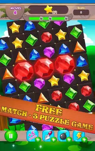 Play Jungle Jewels Match 3 as an online game Jungle Jewels Match 3 with UptoPlay