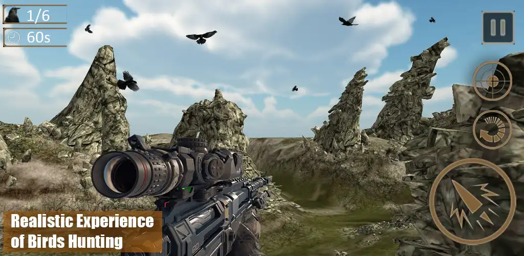 Play Jungle Sniper Crow Hunter as an online game Jungle Sniper Crow Hunter with UptoPlay