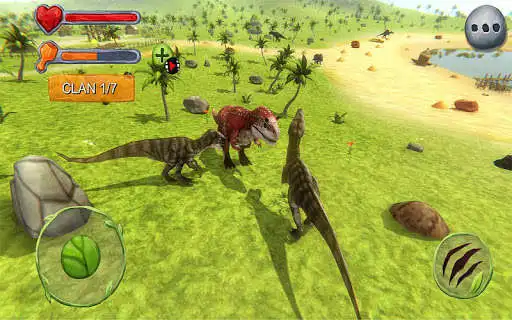 Play Jurassic Dinosaur Clan Simulator 3D as an online game Jurassic Dinosaur Clan Simulator 3D with UptoPlay