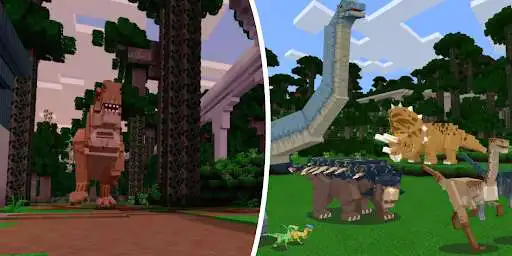 Play Jurassic Park Map for Minecraft as an online game Jurassic Park Map for Minecraft with UptoPlay