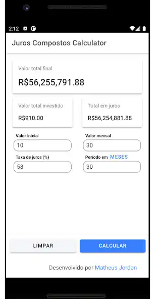 Play Juros Compostos Calculator  and enjoy Juros Compostos Calculator with UptoPlay