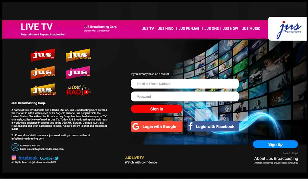 Play JUS Android TV  and enjoy JUS Android TV with UptoPlay
