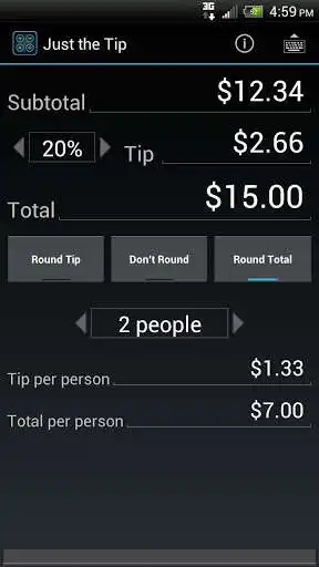 Play APK Just the Tip - Tip Calculator  and enjoy Just the Tip - Tip Calculator with UptoPlay com.binaryblacksheep.justthetip