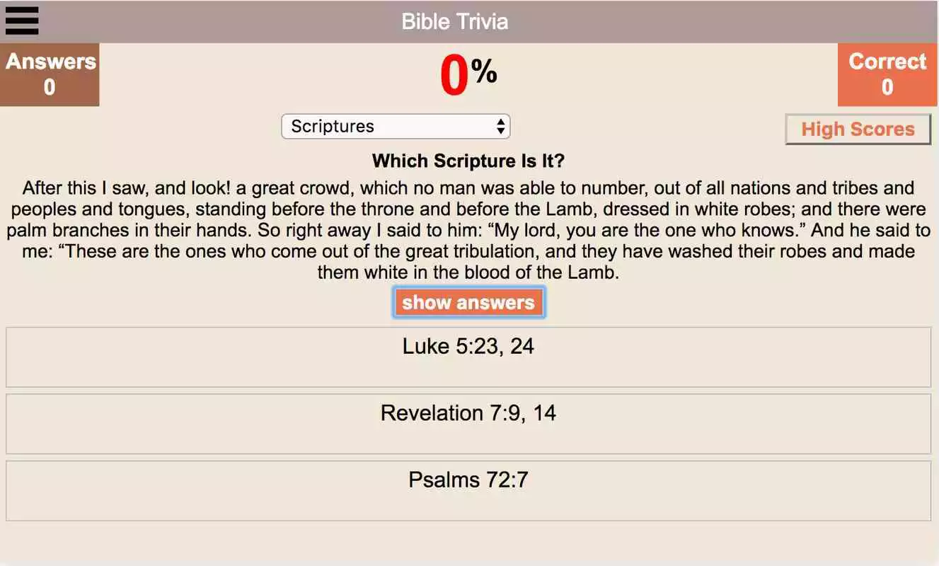 Play JW Bible Trivia / Quiz / Game