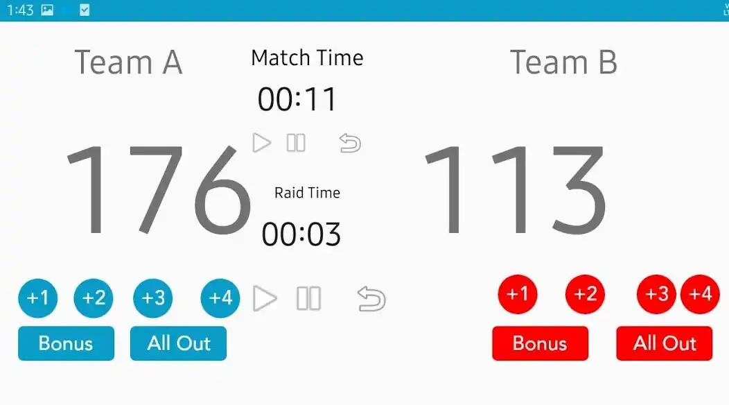 Play Kabaddi Scoreboard as an online game Kabaddi Scoreboard with UptoPlay