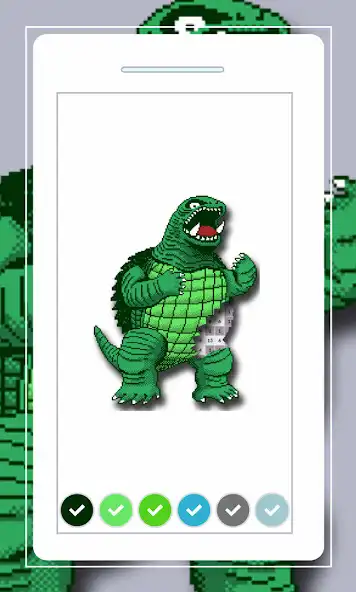 Play Kaiju Pixel Art Colored  and enjoy Kaiju Pixel Art Colored with UptoPlay