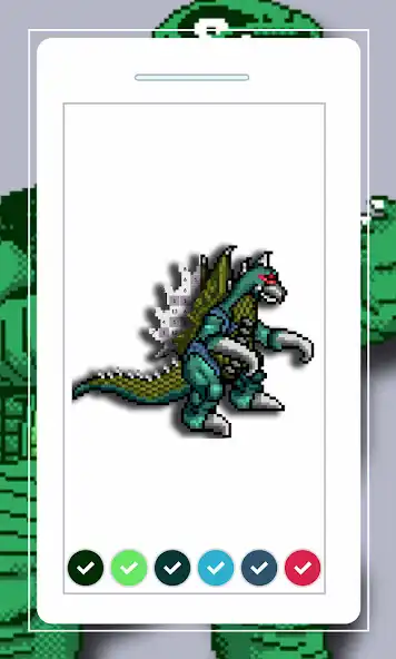 Play Kaiju Pixel Art Colored as an online game Kaiju Pixel Art Colored with UptoPlay