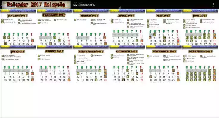 Play Kalendar Malaysia 2017