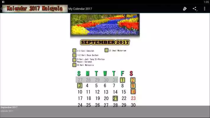 Play Kalendar Malaysia 2017