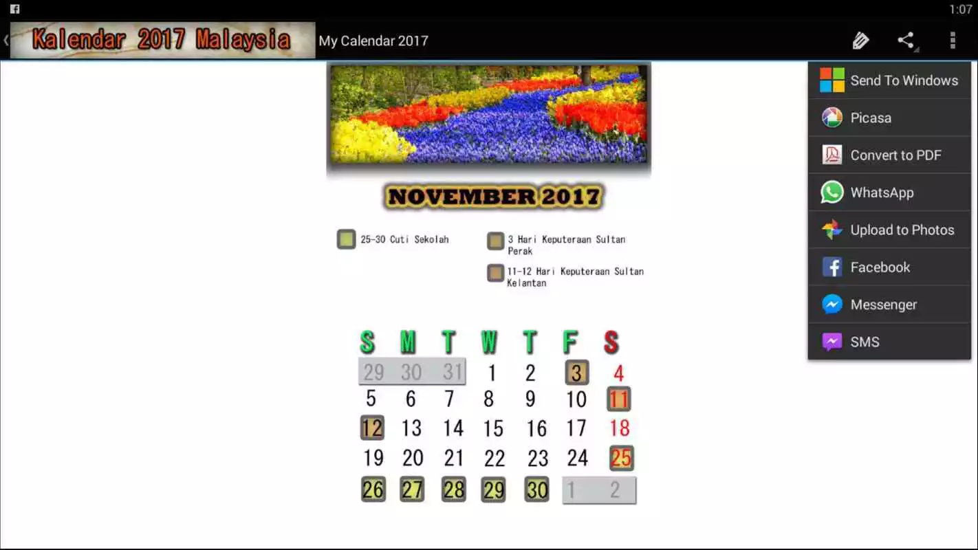 Play Kalendar Malaysia 2017