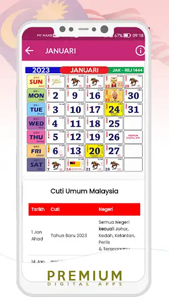 Play KALENDAR MALAYSIA 2023 as an online game KALENDAR MALAYSIA 2023 with UptoPlay