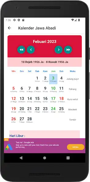 Play Kalender jawa abadi Indonesia  and enjoy Kalender jawa abadi Indonesia with UptoPlay