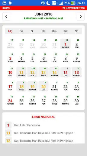 Play APK Kalender Nasional Indonesia  and enjoy Kalender Nasional Indonesia with UptoPlay com.gherdianto.kalenderindonesia
