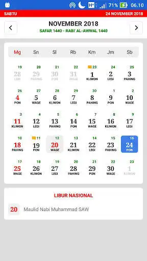 Play APK Kalender Nasional Indonesia  and enjoy Kalender Nasional Indonesia with UptoPlay com.gherdianto.kalenderindonesia