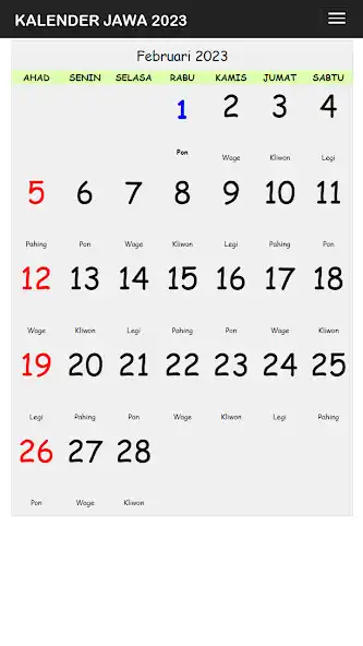 Play Kalender Pasaran Jawa Lengkap as an online game Kalender Pasaran Jawa Lengkap with UptoPlay