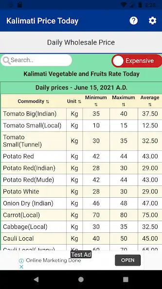 Play Kalimati Price Today as an online game Kalimati Price Today with UptoPlay