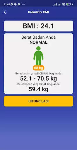 Play Kalkulator Berat Badan Ideal as an online game Kalkulator Berat Badan Ideal with UptoPlay