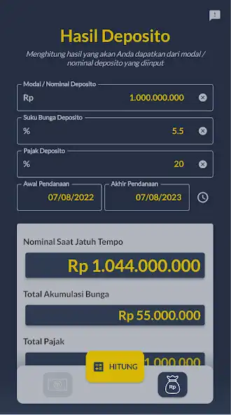 Play Kalkulator Deposito  and enjoy Kalkulator Deposito with UptoPlay