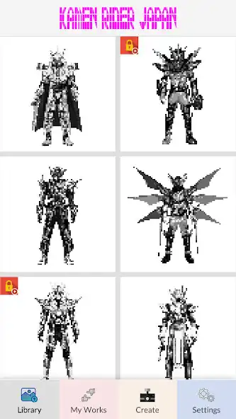 Play Kamen Rider Japan Pixel Art  and enjoy Kamen Rider Japan Pixel Art with UptoPlay