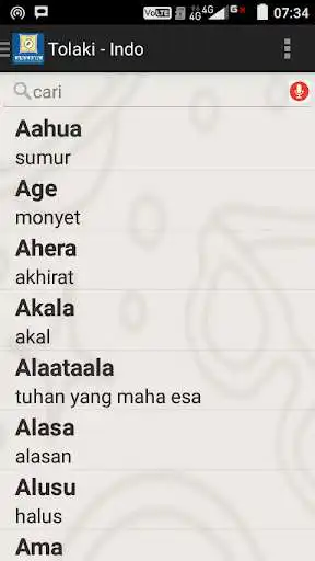 Play APK Kamus Bahasa Tolaki  and enjoy Kamus Bahasa Tolaki with UptoPlay com.kamustolaki