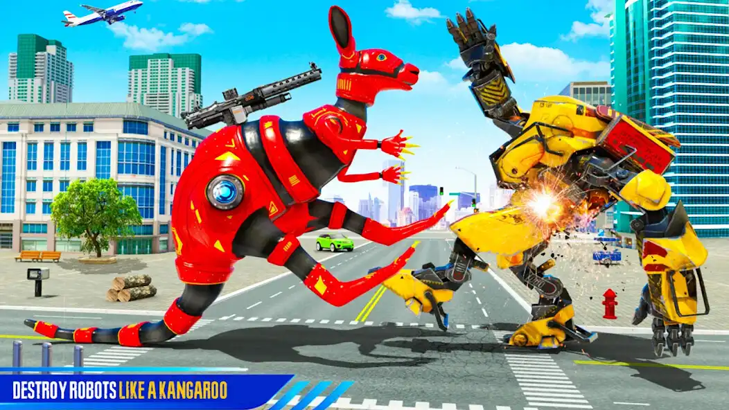 Play Kangaroo Robot Car Transform as an online game Kangaroo Robot Car Transform with UptoPlay