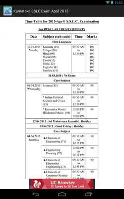 Play Karnataka SSLC Exam April 2015