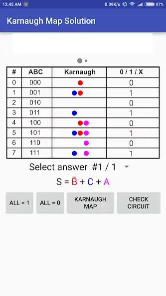 Play Karnaugh Kmap Solver as an online game Karnaugh Kmap Solver with UptoPlay