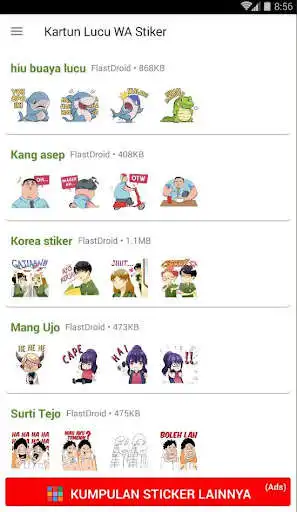 Play Kartun Konyol WA Stiker - Menarik dan terbaru  and enjoy Kartun Konyol WA Stiker - Menarik dan terbaru with UptoPlay