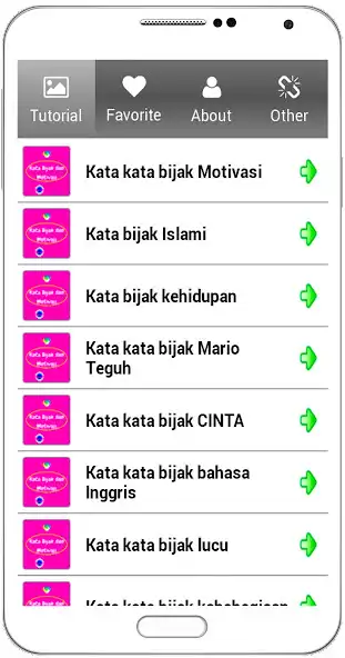 Play Kata Kata Bijak Motivasi, Lucu, dan Keren as an online game Kata Kata Bijak Motivasi, Lucu, dan Keren with UptoPlay