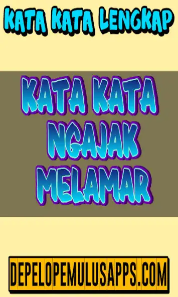 Play Kata Melamar as an online game Kata Melamar with UptoPlay
