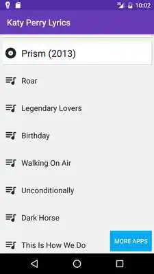 Play Katy Perry Lyrics - All Songs