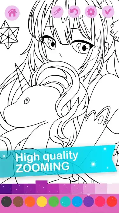 Kawaii Anime Coloring Book online game with UptoPlay