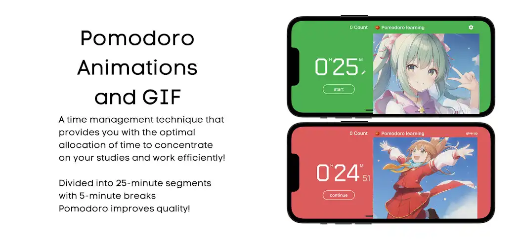 Play Kawaii Anime Pomodoro app. GIF  and enjoy Kawaii Anime Pomodoro app. GIF with UptoPlay