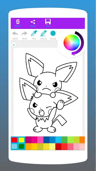 Play Kawaii Cartoon Coloring Book as an online game Kawaii Cartoon Coloring Book with UptoPlay