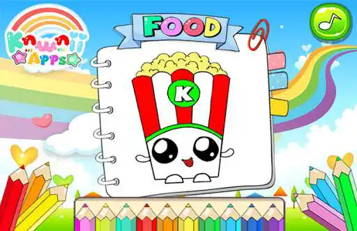 Play Kawaii Food Coloring Book  and enjoy Kawaii Food Coloring Book with UptoPlay
