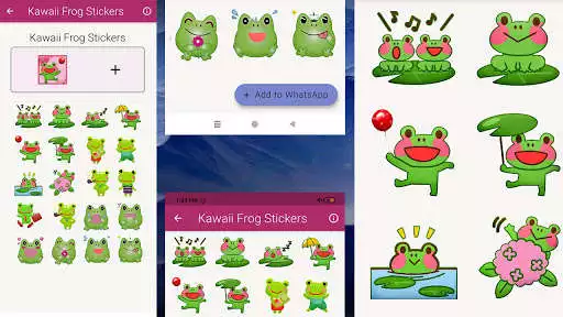 Play Kawaii Frog WAstickerapps  and enjoy Kawaii Frog WAstickerapps with UptoPlay