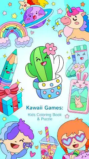Play Kawaii Games: Kids Coloring Book & Puzzle  and enjoy Kawaii Games: Kids Coloring Book & Puzzle with UptoPlay