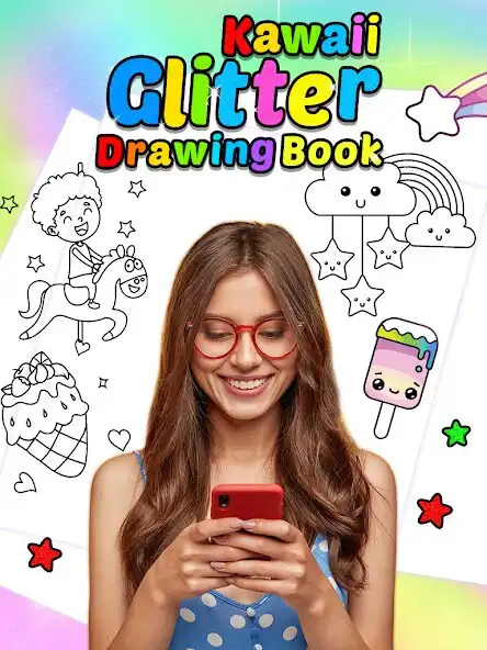 Play Kawaii Glitter Drawing Book  and enjoy Kawaii Glitter Drawing Book with UptoPlay