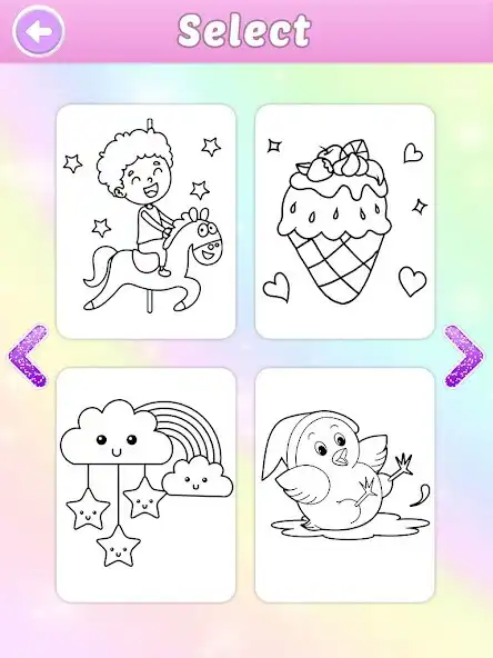 Play Kawaii Glitter Drawing Book as an online game Kawaii Glitter Drawing Book with UptoPlay